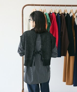 CRAFT STANDARD BOUTIQUE キナリノコラボ/洗える2wayモールニットベスト/24AW Black