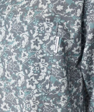 OP／FILA 【Ocean Pacific】プリント長袖オープンネックシャツ グレー