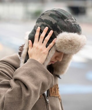 WEGO 【ユニセックス着用ITEM/暖かい】フライトキャップ 柄2