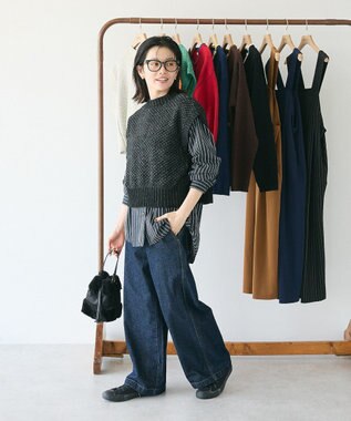 CRAFT STANDARD BOUTIQUE キナリノコラボ/洗える2wayモールニットベスト/24AW Black