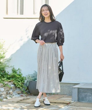 ANY 【洗濯機可・UVケア】ビューティベーシックタックスリーブ Tシャツ チャコール