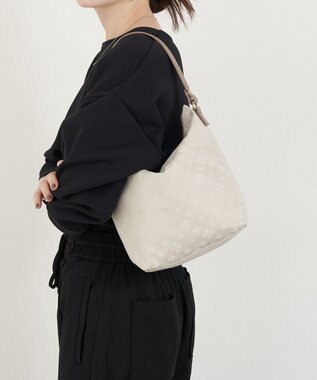 russet ナイロンジャガード2WAYミニショルダーバッグ(CE-1627) Ecru