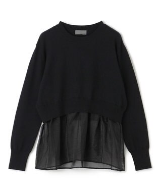 uncrave ウール ナイロン ペプラム ニット（uncrave STANDARD） ブラック