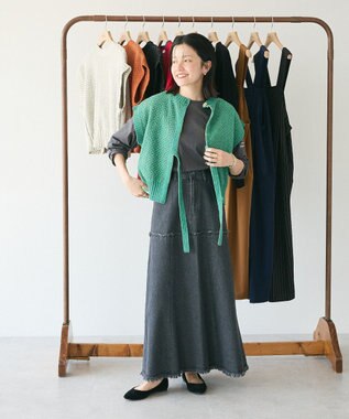 CRAFT STANDARD BOUTIQUE キナリノコラボ/洗える2wayモールニットベスト/24AW Green