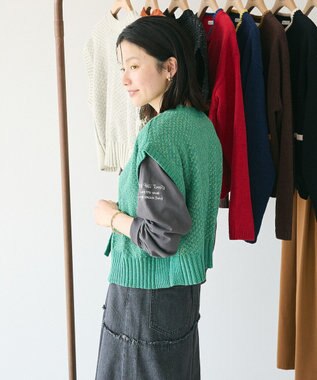CRAFT STANDARD BOUTIQUE キナリノコラボ/洗える2wayモールニットベスト/24AW Green