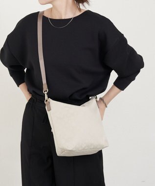 russet ナイロンジャガード2WAYミニショルダーバッグ(CE-1627) Ecru