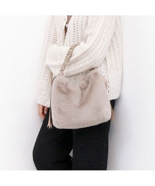 UNBILLION カシュカシュ cachecache / 下がりグログランワンハンドルエコファートート オーク