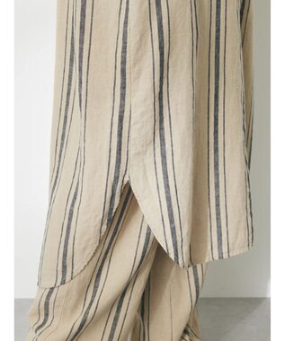 CRAFT STANDARD BOUTIQUE リネンレーヨンストライプワンピース Stripe Beige