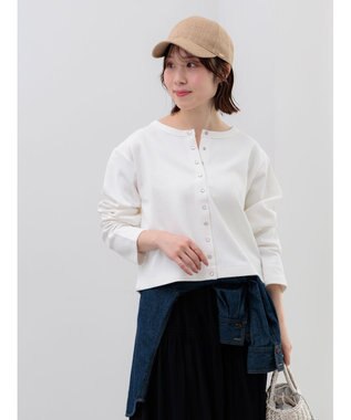 Te chichi カットソークルーネックカーディガン