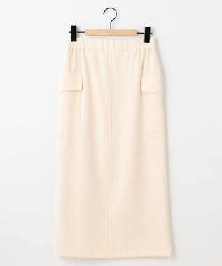 SHARE PARK LADIES フラップポケットタイトスカート アイボリー系