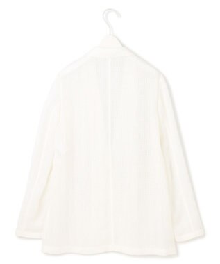 ICB L スクエアチェックレノクロス レースジャケット オフホワイト系