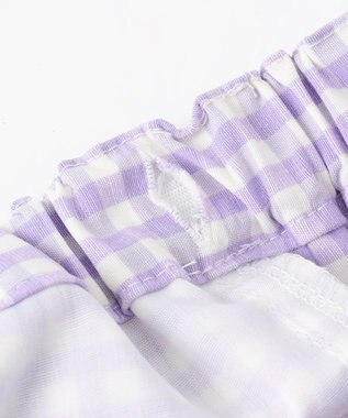 ANY KIDS ひんやりクール ギンガムパンツ ラベンダー×ギンガム