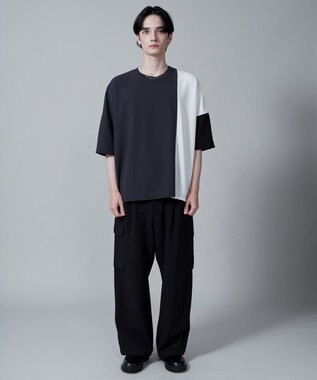 WEGO カラーブロックT（S） ダークグレー