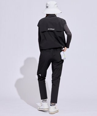 PW CIRCULUS 【WOMEN】サイドパンチング テーパードパンツ ゴルフウェア レディース ブラック系