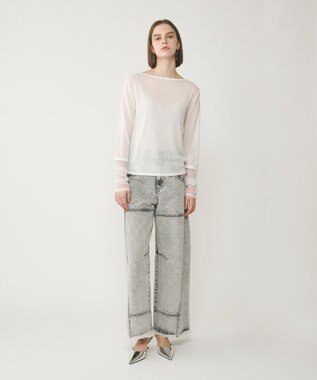 GRACE CONTINENTAL シアーアセテートカットトップ ホワイト