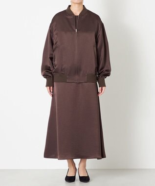 NAVE 【ReNAVE】タンブラーサテン ブルゾン ブラウン系