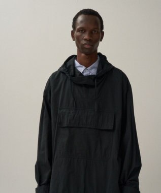 ATON ORGANIC COTTON WEATHER | アノラック - UNISEX BLACK