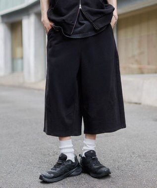 WEGO 【ウエストゴム】バルーンスウェットショーツ ブラック