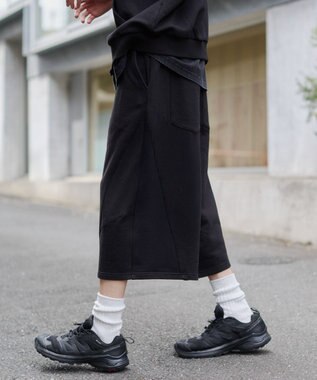 WEGO 【ウエストゴム】バルーンスウェットショーツ ブラック