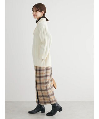 Green Parks ・Ｐｅｔｉｔ　Ｆｌｅｕｒ　ハーフＺＩＰニット Off White