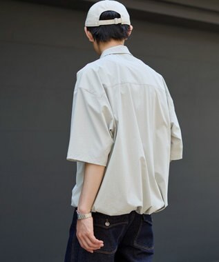 WEGO 【ユニセックス着用ITEM/MLサイズ展開/機能シャツ】リップストップシャツ（SS） グレー