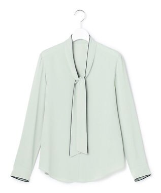 ICB L 【新色追加】BackSatinAmunzen 配色ボウタイブラウス