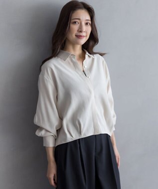 組曲 バウンディングシャーティングカシュクール ブラウス アイボリー系