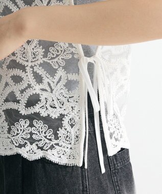 Green Parks ・ＥＬＥＮＣＡＲＥ　ＤＵＥ　２ｗａｙレースベスト Off White