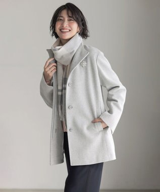 J.PRESS LADIES マグネットビジュー ブローチ シルバー系