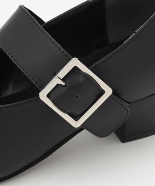 ICB スクエアトゥパンプス ブラック系