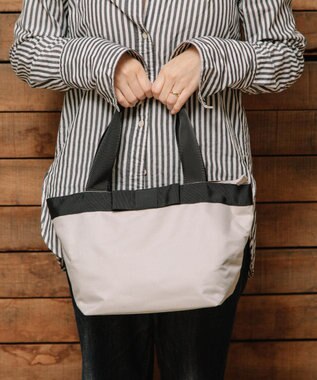 UNBILLION cachecache WEB限定ナイロンリボントートバッグS アイボリー
