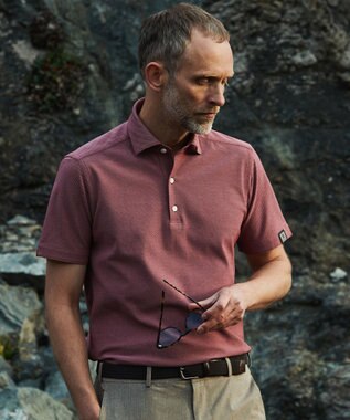 GOTAIRIKU 2年連続売上NO1【仕事で着られる】キレイめ 鹿の子ビズポロシャツ ワイン系