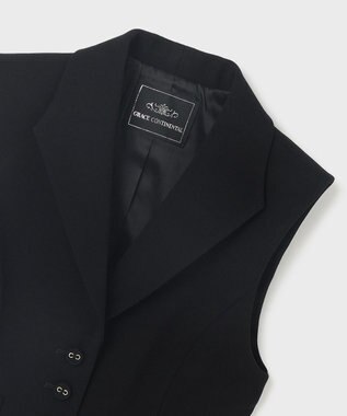 GRACE CONTINENTAL トリアセジャージジレ ブラック