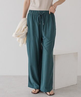 AMERICAN HOLIC 接触冷感ベイカーリラックスパンツ Green