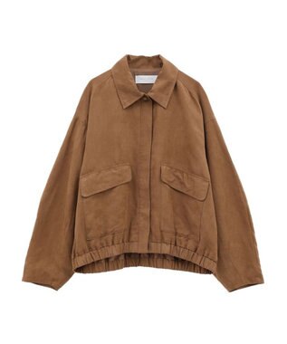 Green Parks ステンカラースウェード調ブルゾン Camel