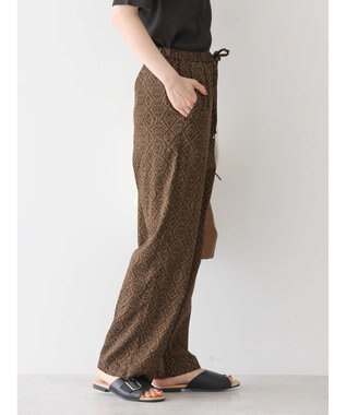 AMERICAN HOLIC 更紗プリントリラックスパンツ Brown