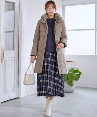 Tiaclasse ミドル丈ダウンコート モカ