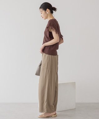 AMERICAN HOLIC 接触冷感ベイカーリラックスパンツ Beige