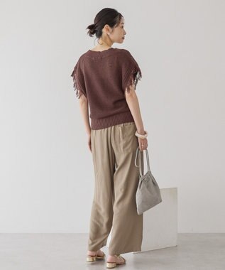 AMERICAN HOLIC 接触冷感ベイカーリラックスパンツ Beige