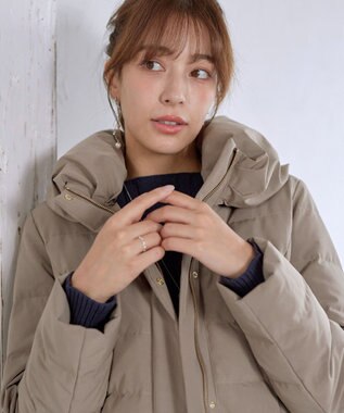 Tiaclasse ミドル丈ダウンコート モカ