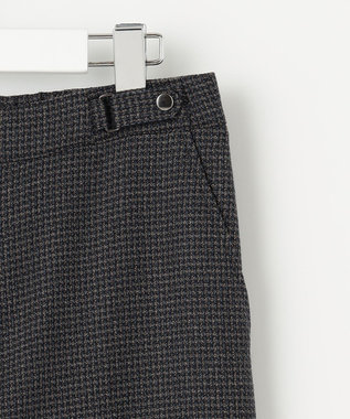 J.PRESS LADIES S T/W 杢 ライトツイード セミワイド パンツ ネイビー系3