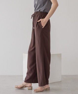 AMERICAN HOLIC 接触冷感ベイカーリラックスパンツ Brown