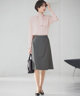 23区 S 【セットアップ着用】ファインネスウール フレア スカート グレー系