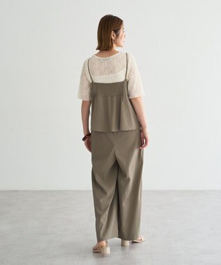 YECCA VECCA ドライタッチペプラムサロペット Dark Beige