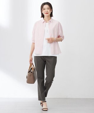 J.PRESS LADIES L 【洗える】スムースジャージー ノースリーブ カットソー オフ系