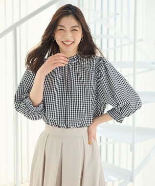 【接触冷感/UVカット/抗菌防臭/速乾】エニイファンクション シャーリングブラウス