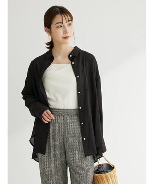 Green Parks ワッシャービッグシャツ Black