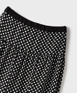 GRACE CONTINENTAL ドットコンビスカート ブラック