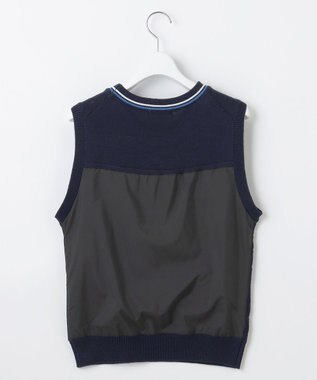 23区GOLF 【WOMEN】【ウォッシャブル】コットンブレンドサイドロゴベスト ネイビー系