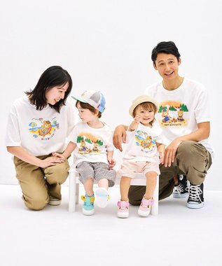 MIKI HOUSE HOT BISCUITS 【家族でおそろい】【155-185cm】アウトドアデザイン(大人用) 半袖Tシャツ グリーン